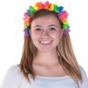 Fun Express Rainbow Flower Headbands  Vibrant Hair Accessories for Kids and Adults  Parties Birthdays and Celebrations Colorful Floral Design for Special Events  Bright Assorted Colors  12 Pieces view 3