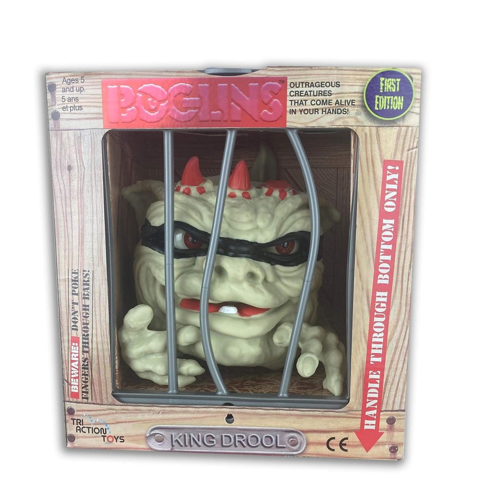 Boglins Foam Monster Puppet Red Eyed King Drool 8 Collectible Figure, Glow-in-The-Dark Eyes with Super Stretchy Skin & Movable Eyes and Mouth, Popular Retro Toy Great for Kids 5+ and Collectors