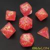 Bescon Dense-Core Polyhedral Dice Set of Peach, RPG 7-dice Set in Brick Box Packing view 2