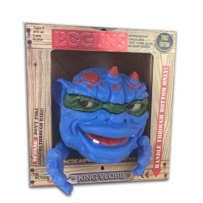 Boglins Foam Monster Puppet Red Eyed King Vlobb 8 Collectible Figure, Glow-in-The-Dark Eyes with Super Stretchy Skin & Movable Eyes and Mouth, Popular Retro Toy Great for Kids 5+ and Collectors