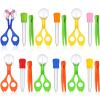 18 Pieces Fine Motor Skill Toys Include 6 Handy Scoopers 6 Jumbo Tweezers 6 Rubber Tipped Dropper Bug Insects Catcher Science Sensory Learning Tool Backyard Outdoor Explorer Kit Skill Development view 1