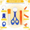 18 Pieces Fine Motor Skill Toys Include 6 Handy Scoopers 6 Jumbo Tweezers 6 Rubber Tipped Dropper Bug Insects Catcher Science Sensory Learning Tool Backyard Outdoor Explorer Kit Skill Development view 2