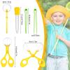 18 Pieces Fine Motor Skill Toys Include 6 Handy Scoopers 6 Jumbo Tweezers 6 Rubber Tipped Dropper Bug Insects Catcher Science Sensory Learning Tool Backyard Outdoor Explorer Kit Skill Development view 3
