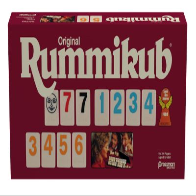 Original Retro Style Large Numbers Rummikub - Includes Tiles with Bright, Over-Sized, Inset Numbers for Easy Viewing by Pressman,Multi Color