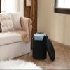 16" x 16" x 18" Extra Large Storage Basket with Lid, Cotton Rope Storage Baskets, Laundry Hamper, Cloth Bin, for Clothes Towels Blankets Pillows Storage in Living Room, All Black Basket with Cover view 3