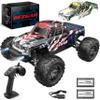 BEZGAR HM161 Hobby Grade 1:16 Scale Remote Control Truck, 4WD High Speed 40+ Kmh All Terrains Electric Toy Off Road RC Vehicle Car Crawler with 2 Rechargeable Batteries for Boys Kids and Adults view 1