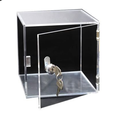 YANJINGYJ Display Case, Acrylic Box, Collectible Display Show Case, Clear Showcase Store Box, Acrylic Display Case with Lid, Comes with Lock Key for Collectibles ( Color : Clear , Size : 20x20x20cm )