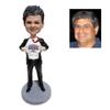 7" Personalized Bobblehead Custom Made Bobblehead of Yourself or Someone You Love,Great Unique Gift for Birthday,Christmas,Graduation,Anniversary view 2