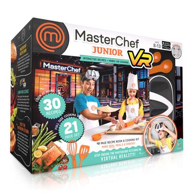 Abacus Brands VR MasterChef Junior - Virtual Reality Kids Cookbook and Interactive Food Science STEM Learning Activity Set (Full Version - Includes Goggles) - for Ages 8 and Up [Packaging May Vary]