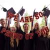 2025 Graduation Banner Party Decorations Red and Black, We are So Proud of You Congratulations Banner for High School College Red and Black Graduation Party Decorations 2025 view 2