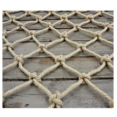 Hemp Rope Net Endurance Fence Nets Photo Wall Decoration Mesh Nets Cargo Net Hemp Net Cargo Net Automotive Cargo Nets Dia 8mm Bird Nets Decking Rope Net (Color : Yellow, Size : 3x3m(9.84X9.84ft))