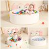 TRENDBOX Foam Ball Pit for Toddlers, 35x11 inch Soft Baby Ball Pit with Washable Velvet Cover (Balls not Included)-White view 2