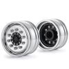 2pcs Aluminum Alloy Front Wheel Rim Hub for 1/14 Tamiya RC Climbing Car Trailer Cargo Truck view 1