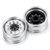 2pcs Aluminum Alloy Front Wheel Rim Hub for 1/14 Tamiya RC Climbing Car Trailer Cargo Truck view 2