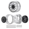 2pcs Aluminum Alloy Front Wheel Rim Hub for 1/14 Tamiya RC Climbing Car Trailer Cargo Truck view 3