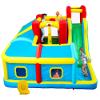WELLFUNTIME Inflatable Bounce House with Slide, Jumping Castle with Blower and Wave Pool, Basketball Rim, Long Tunnel view 1