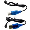 Blomiky 2 Pack 3.7V Lithium Battery Charger Cable with SM-2P Plug Connector for Mini RC Amphibious Stunt Car Boat Trucks 1S Li-ion and Li-Po Battery / 3.7V USB 2 view 2