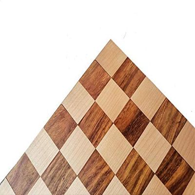12" Solid Inlaid Wood Roll Up Travel Chess Game Board in Golden Rosewood - 39 mm Square - Premium Wood Chess Board