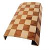 12" Solid Inlaid Wood Roll Up Travel Chess Game Board in Golden Rosewood - 39 mm Square - Premium Wood Chess Board view 3
