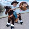 PonyCycle Model U-2021 Ride on Horse Toy Plush Walking Animal Chocolate Brown Horse Medium Size for Age 4-9 Ux421 view 1