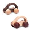 Organic Baby Push Car Wooden Toys 2pc Wood Car and Fine Movement Development and Infant Grasping Montessori Toys view 1