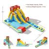 BOUNTECH Inflatable Water Slide, Dual Surfing Slides Kids Water Slide Park Jump Bouncy Castle w/2 Swimming Rings, Large Splash Pool, Backyard Outdoor Blow up Water Slides Inflatables for Big Kids view 2