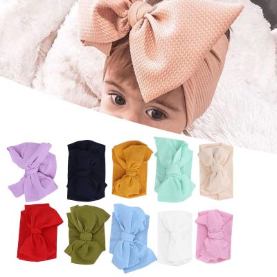 10Pcs Bow Headband Nylon Elastic Head Wrap Hair Band, Children Baby InfantsHair Accessories DIY Fabric Hair Band Baby Bow Hair Belt
