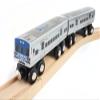 MUNI PALS Metro North Railroad Wooden Railway M7 2-car SetChild Safe and Tested Wood Toy Train view 1