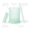 Olababy Silicone Training Cup with Straw Lid | Babies Water Drinking Cup | 6+ Mo Infant To 12-18 Months Toddler | Sippy Cup For Kids & Smoothie Cup | Baby Led Weaning (Mint, 5 oz) view 2