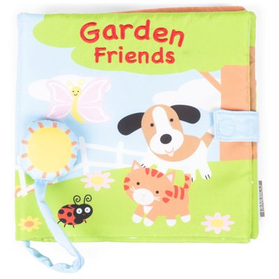 DEMDACO Friends in The Garden Mossy Green 8 x 8 Plush Children's Soft Book Toy