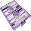 Premium Backgammon 18 Inches Large Purple - Backgammon Sets for Adults and Kids - Leatherette Back Gammon Board Game Set - Travel Backgammon Set Board Encased with Accessories view 4