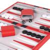 Premium Backgammon 18 Inches Large Red - Backgammon Sets for Adults and Kids - Leatherette Back Gammon Board Game Set - Travel Backgammon Set Board Encased with Accessories view 4