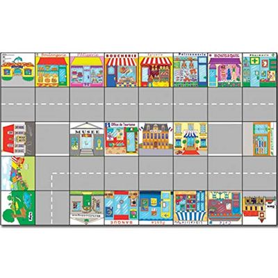 TTS French Town Mat for Educational Bee-Bot Floor Robot. Model: MF00304