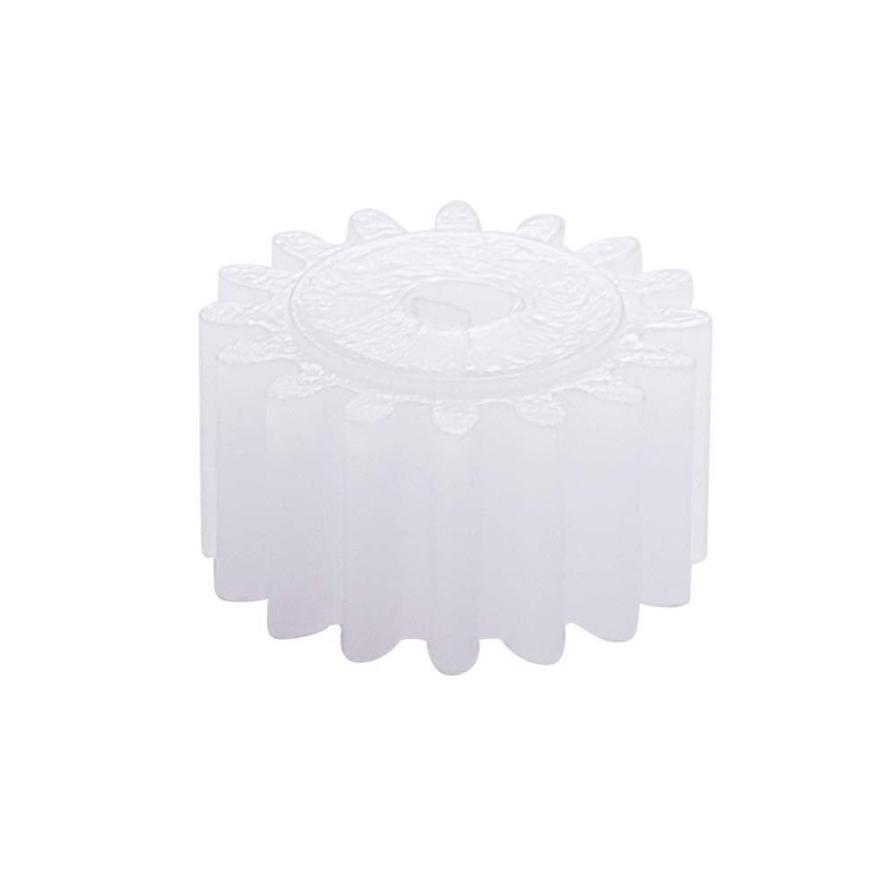 20Pcs Worm Gears, Bettomshin 9x2x5mm/0.35x0.08x0.2"(ODxIDxT)162A 0.5Modulus Plastic Gear, White High Rotating Speed Wide Uses for Pulley Belt Shaft Robot RC Motor Worm Crown Hand DIY Car Kit