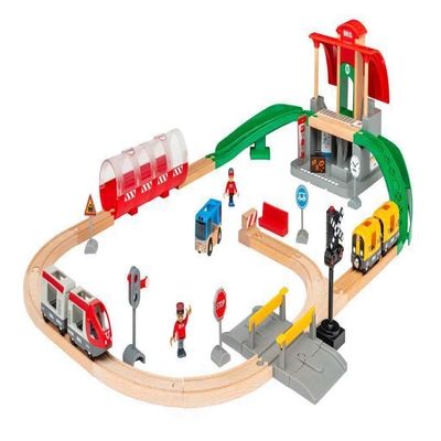 BRIO Central Station Set - Interactive Wooden Train Track Set | Kid-Engaging Design | Safety Certified | FSC-Certified Wood