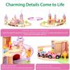 BRIO World Disney Princess Castle Set - 18-Piece FSC-Certified Wood Train Set and Accessories - Includes Moveable Classic Disney Princess Figurines, Castle, Tracks & More - Kids Ages 3 & Up view 4