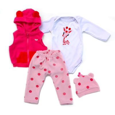 Reborn Dolls Clothes 22 inch 55cm for Reborn Baby Girl Clothing 22-23 inch Outfit Accessories 5pcs Reborn Baby Matching Clothes (Red Clothes)