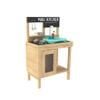 TP Toys Mud Play Kitchen For Kids - Indoor, Outdoor Toddler Toys Wooden Kitchen Playset w/ Accessories, Sink with Faucet, Durable, Weatherproof, Chalkboard, Wood Burner Stencils, Easy Assembly, Age 3+ view 1