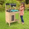TP Toys Mud Play Kitchen For Kids - Indoor, Outdoor Toddler Toys Wooden Kitchen Playset w/ Accessories, Sink with Faucet, Durable, Weatherproof, Chalkboard, Wood Burner Stencils, Easy Assembly, Age 3+ view 2