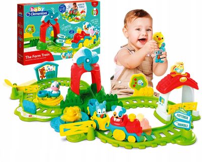 Clementoni - 17391 - Farm Railway Playset, Toys 1 Year
