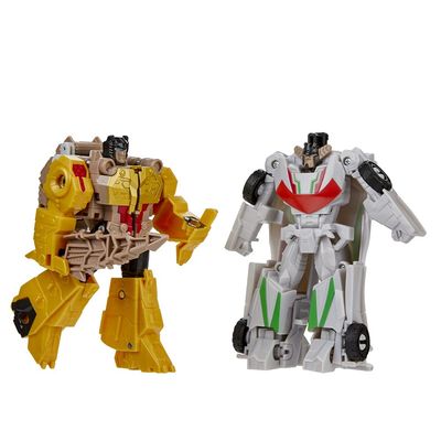 Transformers Bumblebee Cyberverse Adventures Dinobots Unite Toys Dino Combiners Wheelgrim 2-Pack Action Figures, Ages 6 and Up, 4.5-inch