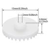 50Pcs Worm Gears, Bettomshin 15x2x4mm/0.59x0.08x0.16"(ODxIDxT) C282A 0.5Modulus Plastic Gear, White High Rotating Speed Wide Uses for Pulley Belt Shaft Robot RC Motor Worm Crown Hand DIY Car Kit view 2