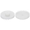 50Pcs Worm Gears, Bettomshin 15x2x4mm/0.59x0.08x0.16"(ODxIDxT) C282A 0.5Modulus Plastic Gear, White High Rotating Speed Wide Uses for Pulley Belt Shaft Robot RC Motor Worm Crown Hand DIY Car Kit view 4