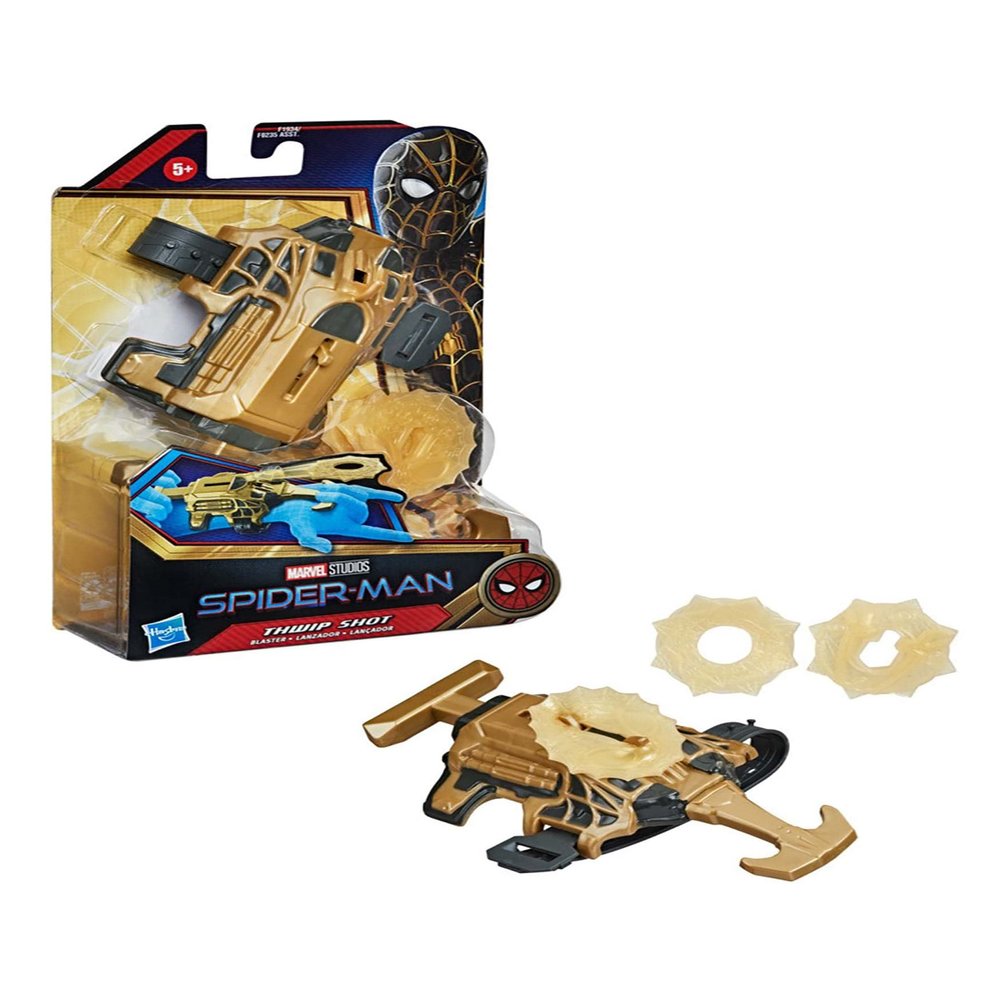 Marvel Spider-Man Thwip Shot Blaster Role Play Toy, Includes 3 Stretchy Web Projectiles, for Kids Ages 5 and Up