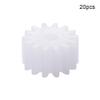 20Pcs Worm Gears, Bettomshin 8x2x4.5mm/0.31x0.08x0.18"(ODxIDxT)142A 0.5Modulus Plastic Gear, White High Rotating Speed Wide Uses for Pulley Belt Shaft Robot RC Motor Worm Crown Hand DIY Car Kit view 2