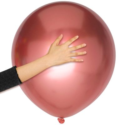10 Pieces 18 Inch Metallic Balloons Shiny Latex Balloons for Birthday Wedding Party Decoration (Rose Gold)