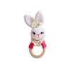 Chippi & Co Crochet Baby Rattle, Crochet Baby Toys, Stuffed Baby Doll, Organic Wooden Newborn Toys, Knitted Stuffed Animals for Babies Boy, Girl, Baby Shower Gifts for New Mom, Dad (Rosie Bunny) view 1