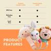 Chippi & Co Crochet Baby Rattle, Crochet Baby Toys, Stuffed Baby Doll, Organic Wooden Newborn Toys, Knitted Stuffed Animals for Babies Boy, Girl, Baby Shower Gifts for New Mom, Dad (Rosie Bunny) view 3