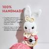 Chippi & Co Crochet Baby Rattle, Crochet Baby Toys, Stuffed Baby Doll, Organic Wooden Newborn Toys, Knitted Stuffed Animals for Babies Boy, Girl, Baby Shower Gifts for New Mom, Dad (Rosie Bunny) view 4