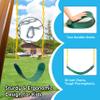 TURFEE Heavy Duty Swing Seat Green Color with 66 Chain, Swing Set Accessories Replacement with Snap Hooks for Kids Outdoor Play Playground view 3